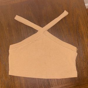 Brown/Tan Crop top from Shein. Large never worn before